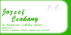 jozsef csakany business card